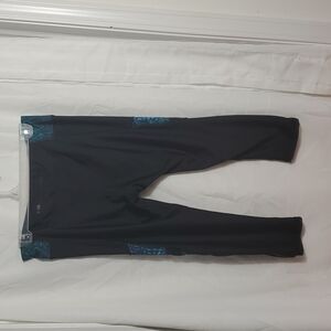 Adore Me leggings black teal mesh Size Large